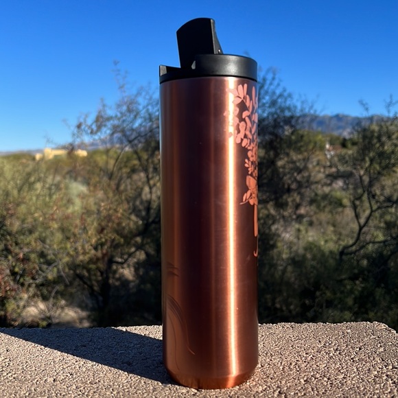 New Starbucks Rose Gold Siren Embossed Insulated Grande 16oz Coffee Tumbler - Picture 16 of 16